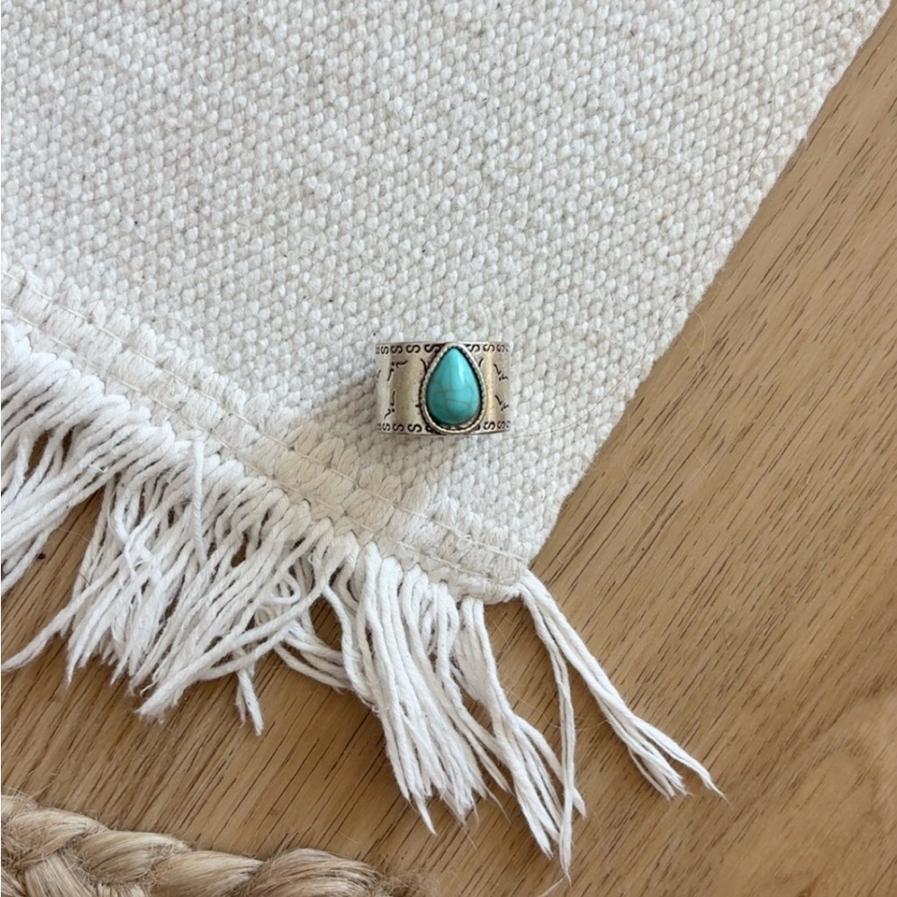 silver & turquoise stone ring